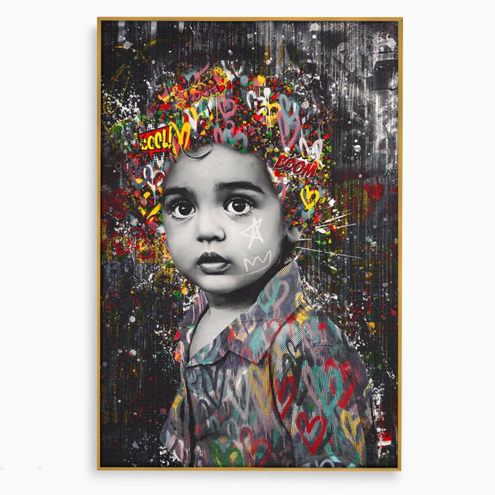 Tablou Canvas Premium LuxCanva® A1137, Color Baby , Copil, Par Coloar, Baby Cool, Culori Vibrante