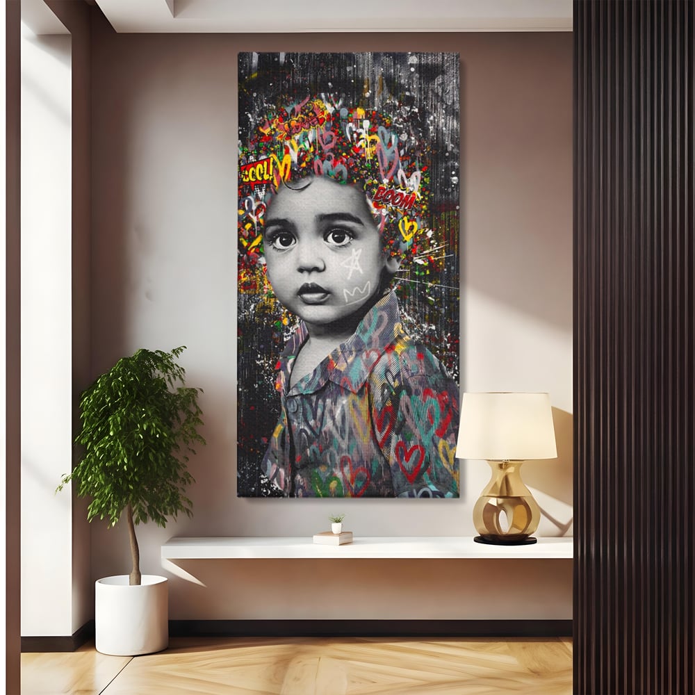 Tablou Canvas Premium LuxCanva® A1137, Color Baby , Copil, Par Coloar, Baby Cool, Culori Vibrante
