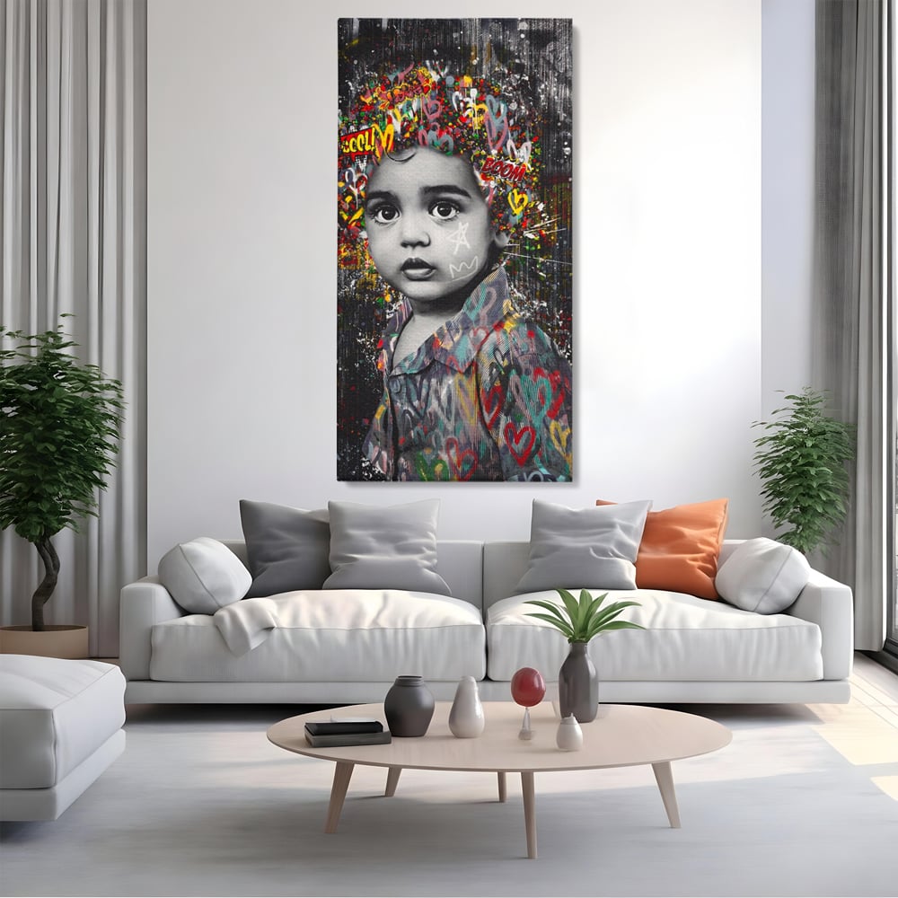Tablou Canvas Premium LuxCanva® A1137, Color Baby , Copil, Par Coloar, Baby Cool, Culori Vibrante