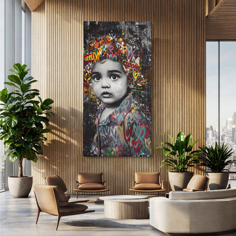 Tablou Canvas Premium LuxCanva® A1137, Color Baby , Copil, Par Coloar, Baby Cool, Culori Vibrante