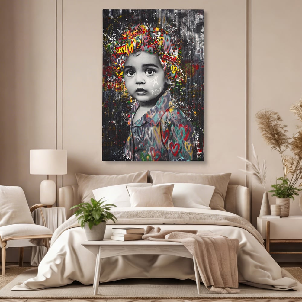 Tablou Canvas Premium LuxCanva® A1137, Color Baby , Copil, Par Coloar, Baby Cool, Culori Vibrante