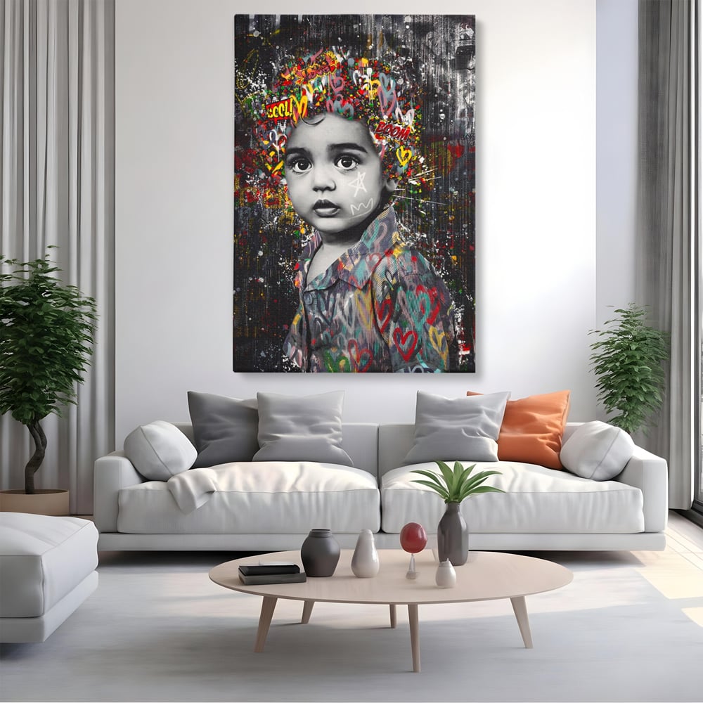 Tablou Canvas Premium LuxCanva® A1137, Color Baby , Copil, Par Coloar, Baby Cool, Culori Vibrante