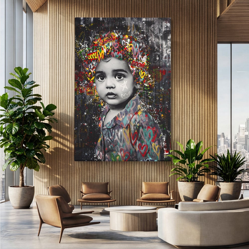 Tablou Canvas Premium LuxCanva® A1137, Color Baby , Copil, Par Coloar, Baby Cool, Culori Vibrante