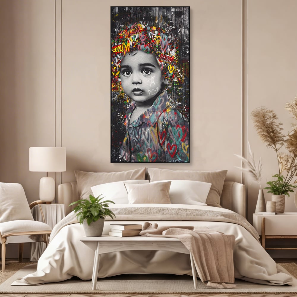 Tablou Canvas Premium LuxCanva® A1137, Color Baby , Copil, Par Coloar, Baby Cool, Culori Vibrante
