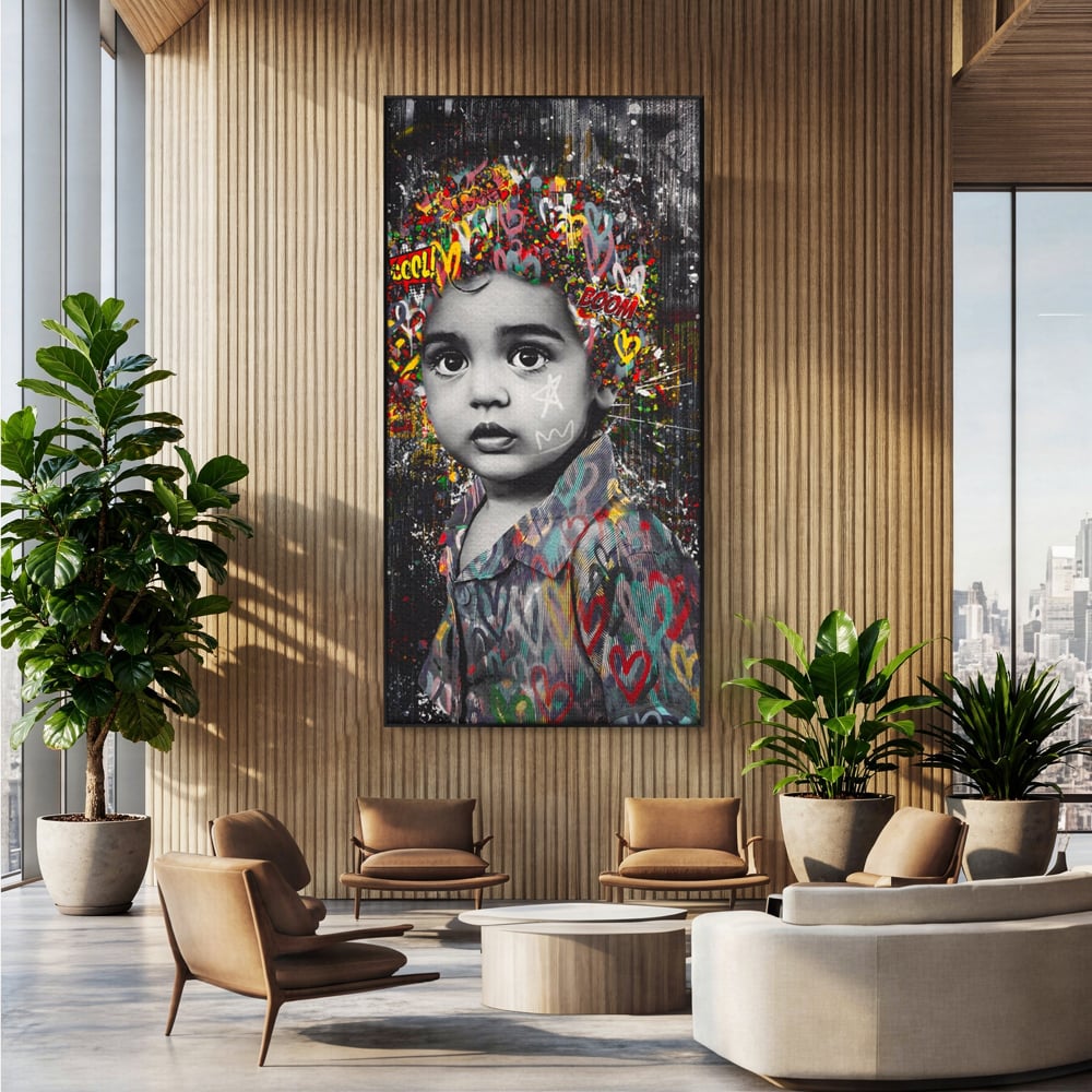 Tablou Canvas Premium LuxCanva® A1137, Color Baby , Copil, Par Coloar, Baby Cool, Culori Vibrante