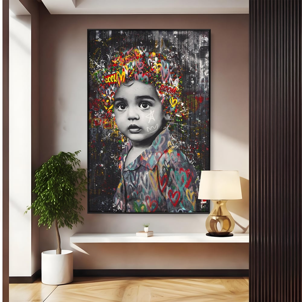 Tablou Canvas Premium LuxCanva® A1137, Color Baby , Copil, Par Coloar, Baby Cool, Culori Vibrante