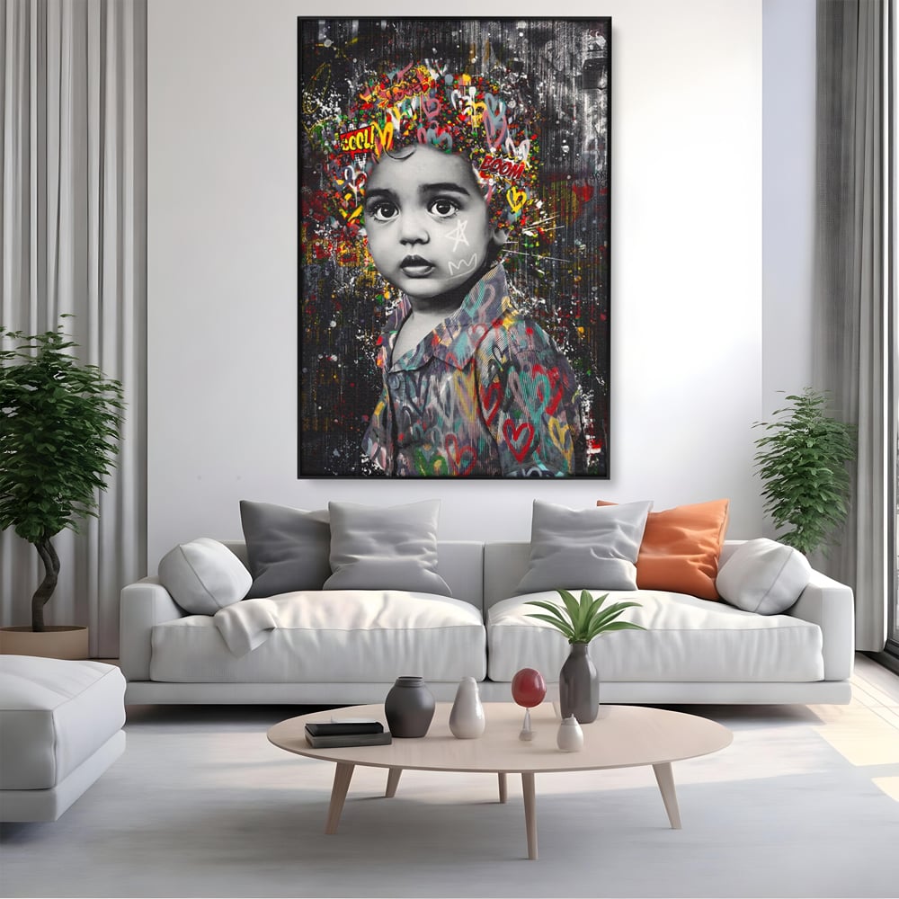 Tablou Canvas Premium LuxCanva® A1137, Color Baby , Copil, Par Coloar, Baby Cool, Culori Vibrante