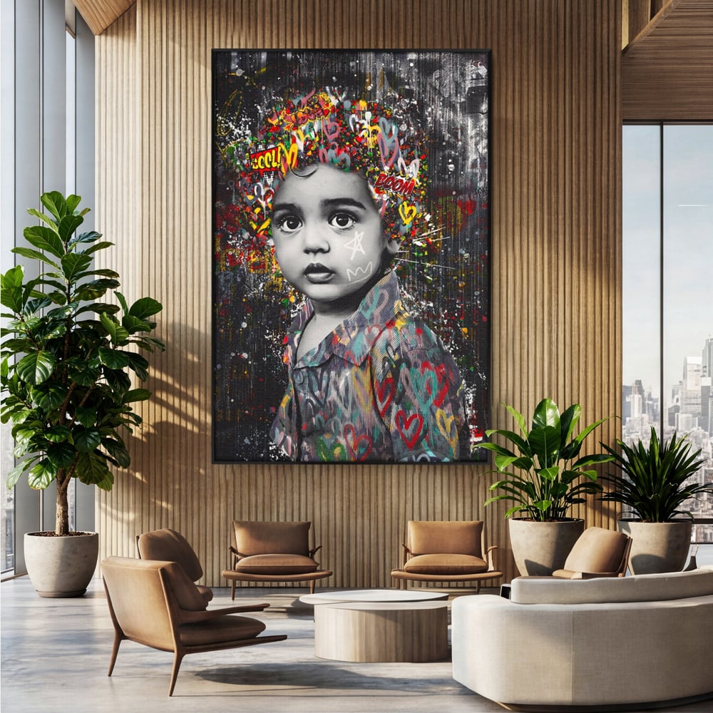 Tablou Canvas Premium LuxCanva® A1137, Color Baby , Copil, Par Coloar, Baby Cool, Culori Vibrante