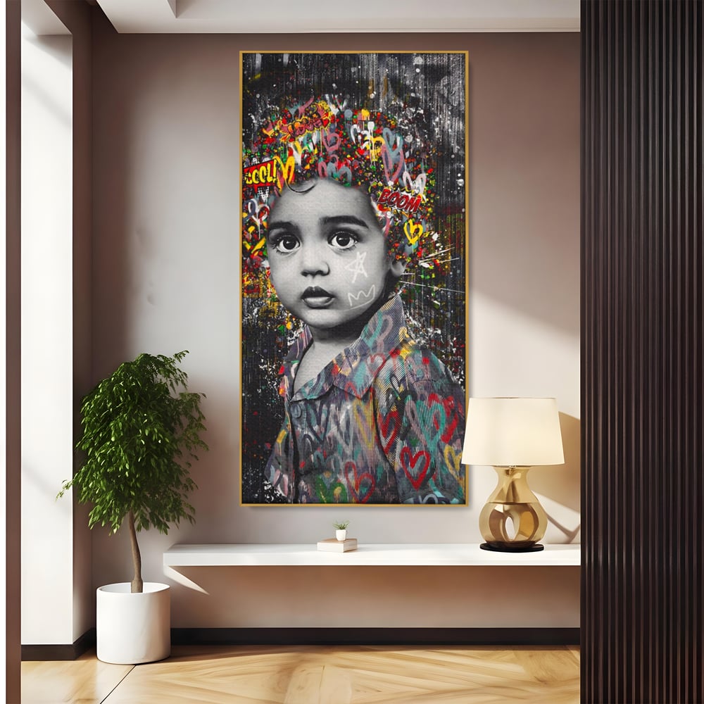 Tablou Canvas Premium LuxCanva® A1137, Color Baby , Copil, Par Coloar, Baby Cool, Culori Vibrante