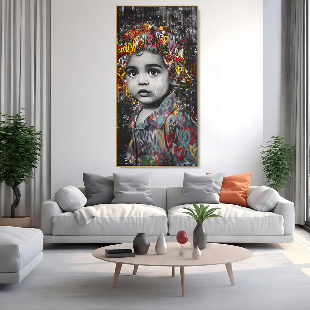 Tablou Canvas Premium LuxCanva® A1137, Color Baby , Copil, Par Coloar, Baby Cool, Culori Vibrante