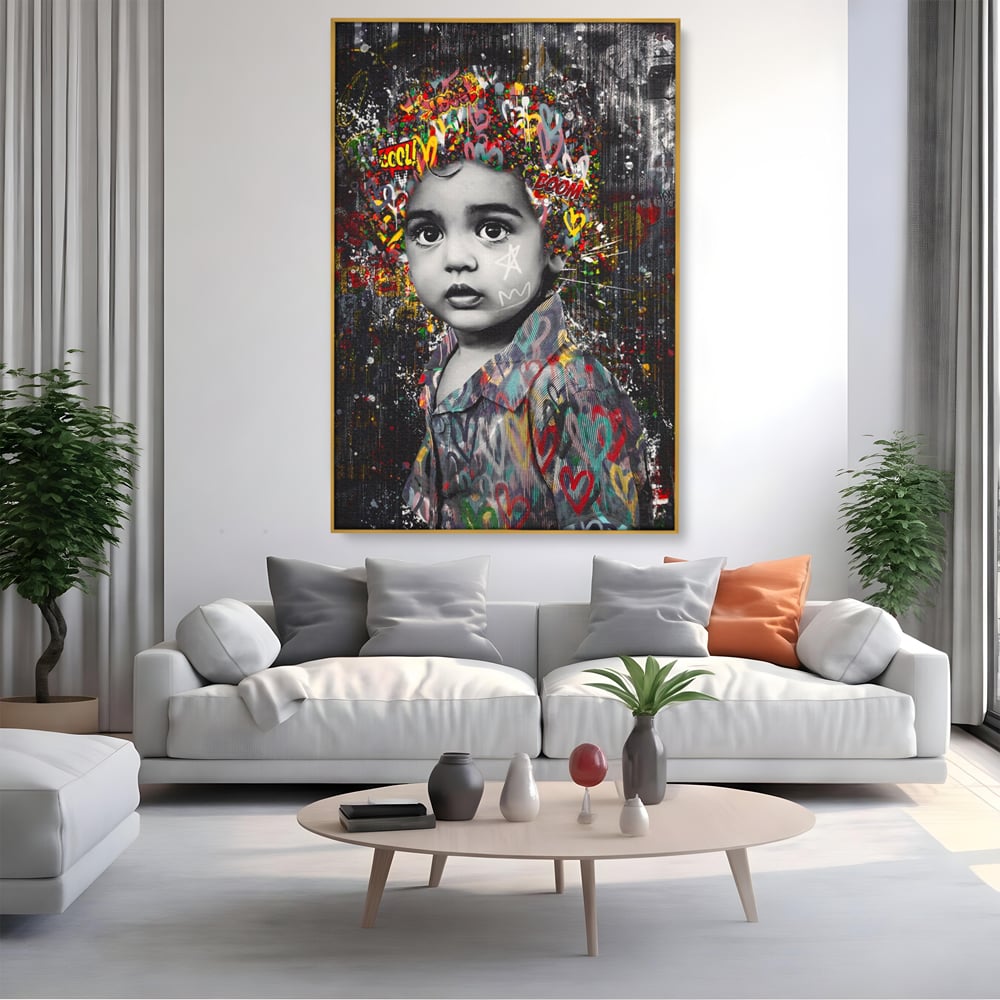 Tablou Canvas Premium LuxCanva® A1137, Color Baby , Copil, Par Coloar, Baby Cool, Culori Vibrante