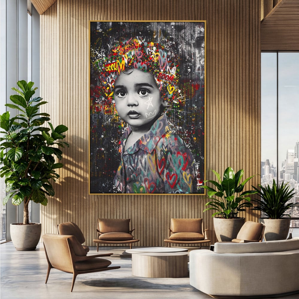 Tablou Canvas Premium LuxCanva® A1137, Color Baby , Copil, Par Coloar, Baby Cool, Culori Vibrante