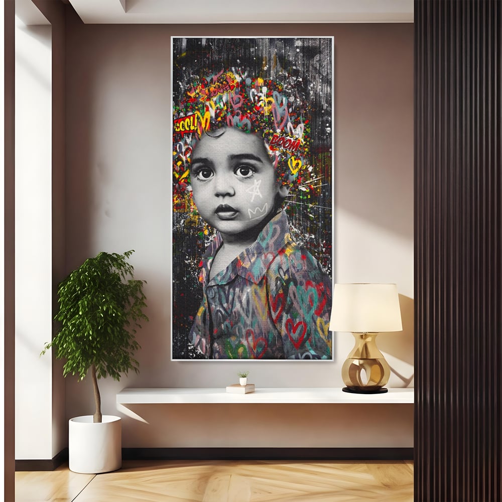 Tablou Canvas Premium LuxCanva® A1137, Color Baby , Copil, Par Coloar, Baby Cool, Culori Vibrante