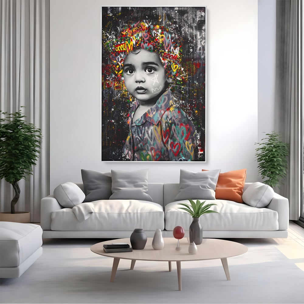 Tablou Canvas Premium LuxCanva® A1137, Color Baby , Copil, Par Coloar, Baby Cool, Culori Vibrante