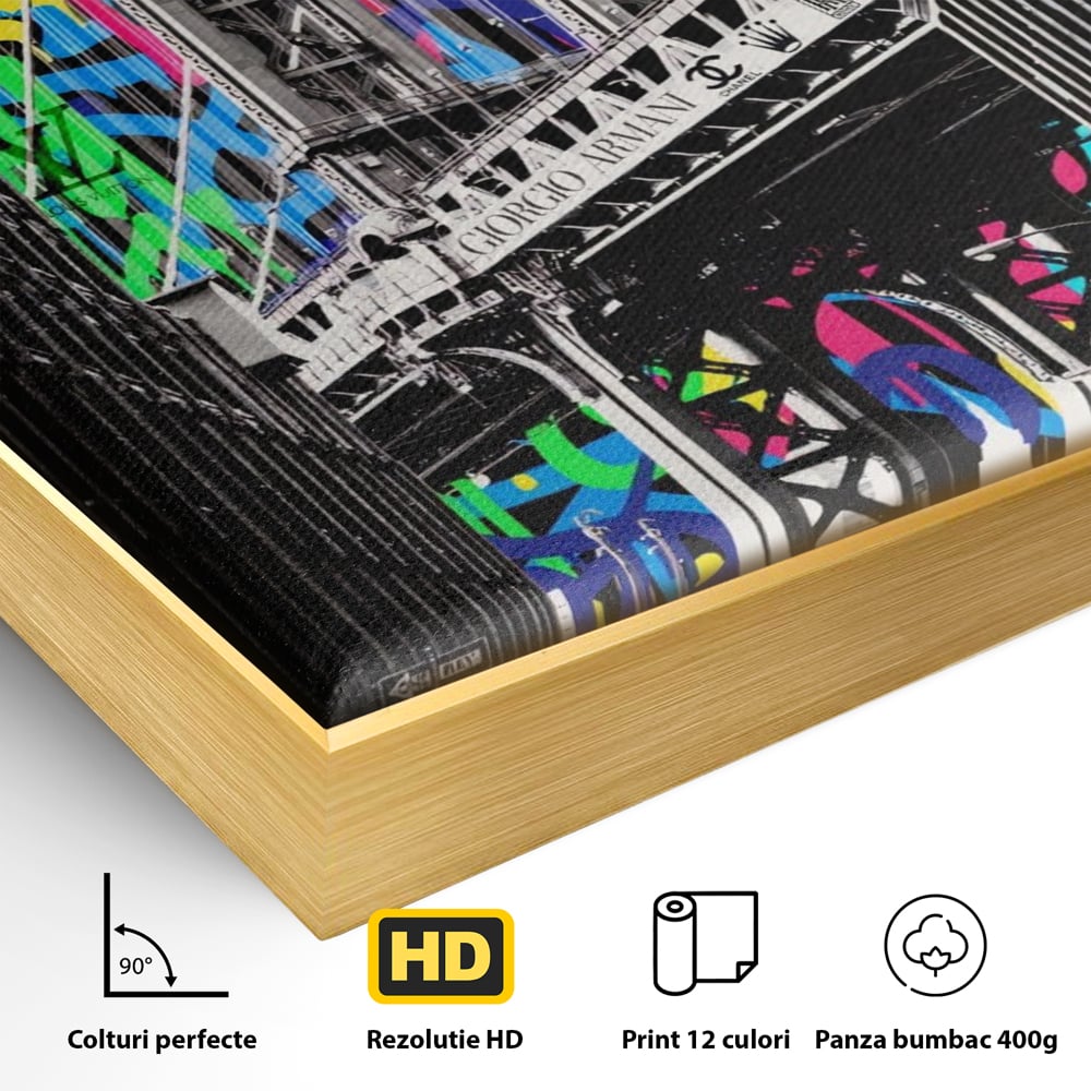 Tablou Canvas Premium LuxCanva® A1138, Brands Bridge , Pod, Turn, MultiBrands, Color, Culori Vibrante