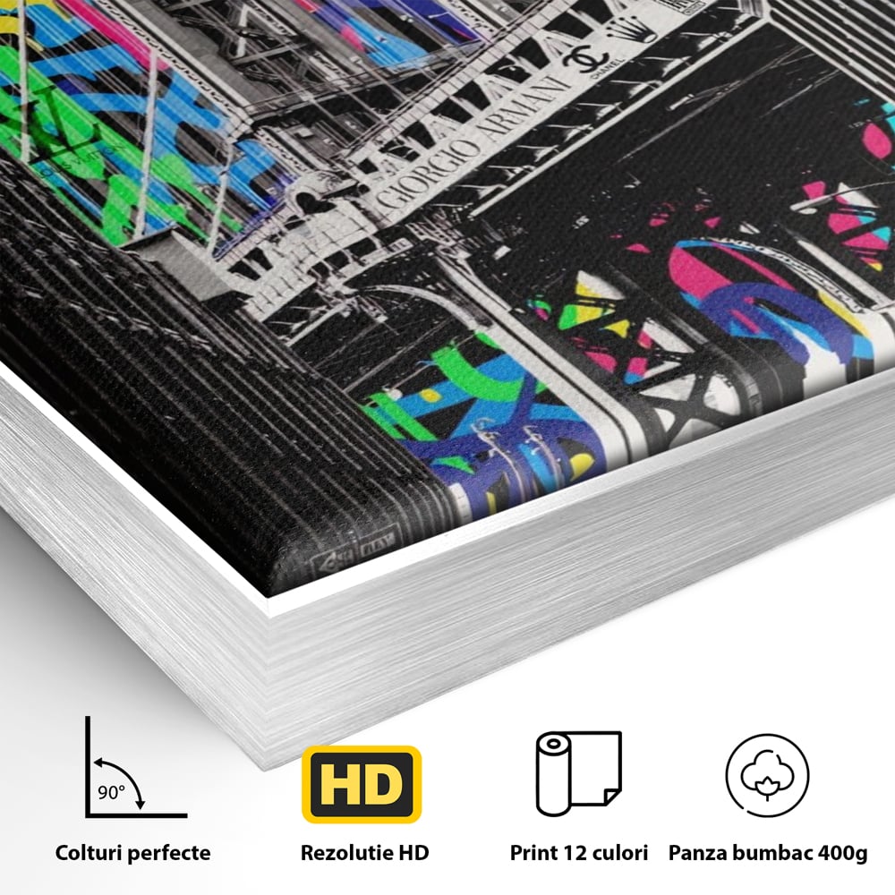 Tablou Canvas Premium LuxCanva® A1138, Brands Bridge , Pod, Turn, MultiBrands, Color, Culori Vibrante