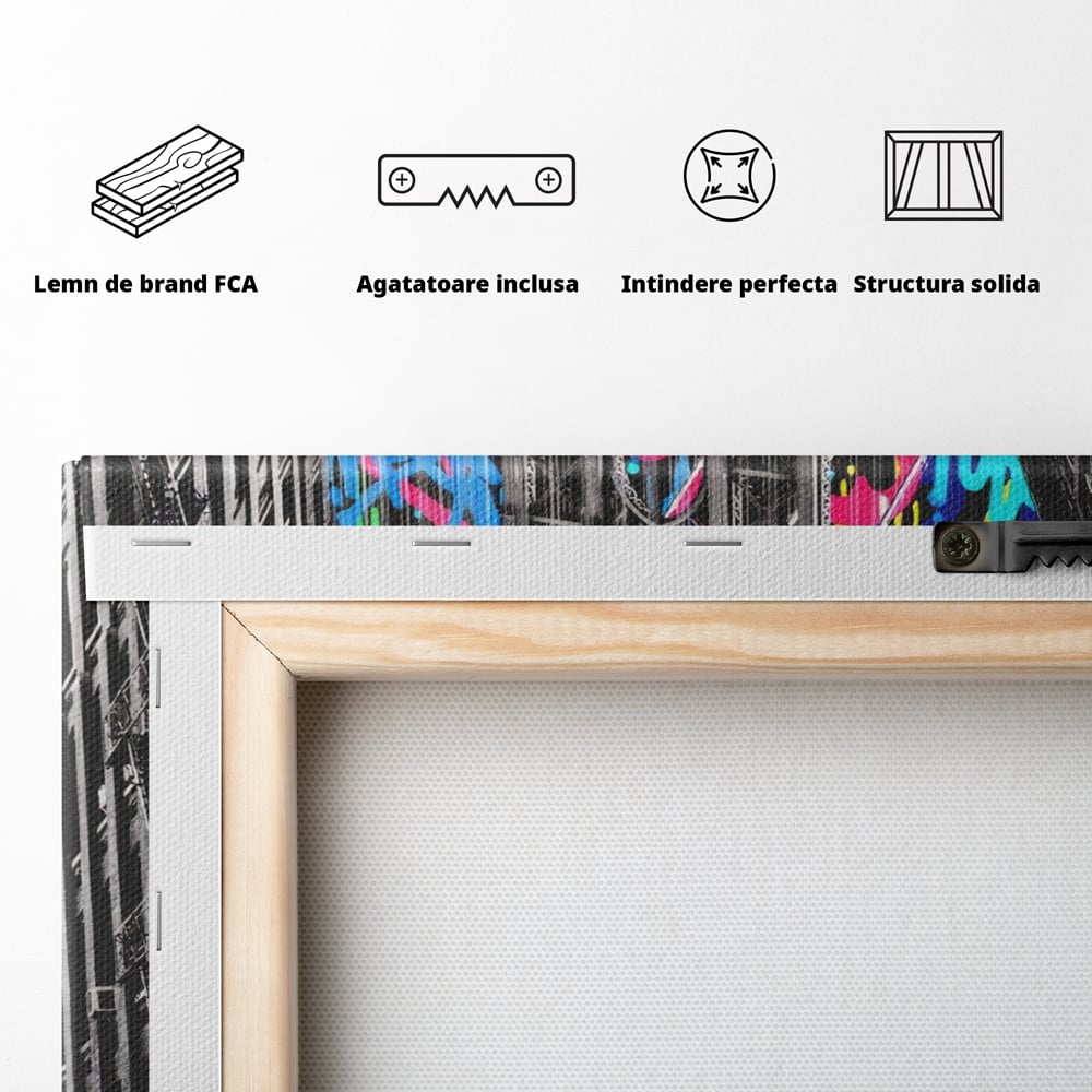 Tablou Canvas Premium LuxCanva® A1138, Brands Bridge , Pod, Turn, MultiBrands, Color, Culori Vibrante