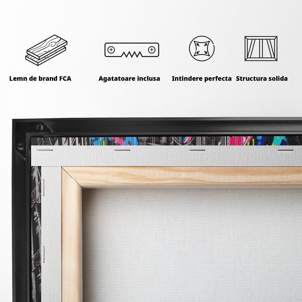 Tablou Canvas Premium LuxCanva® A1138, Brands Bridge , Pod, Turn, MultiBrands, Color, Culori Vibrante