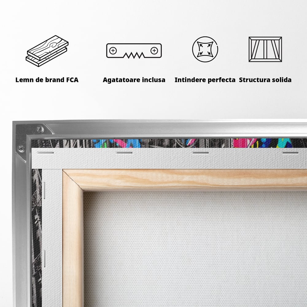 Tablou Canvas Premium LuxCanva® A1138, Brands Bridge , Pod, Turn, MultiBrands, Color, Culori Vibrante