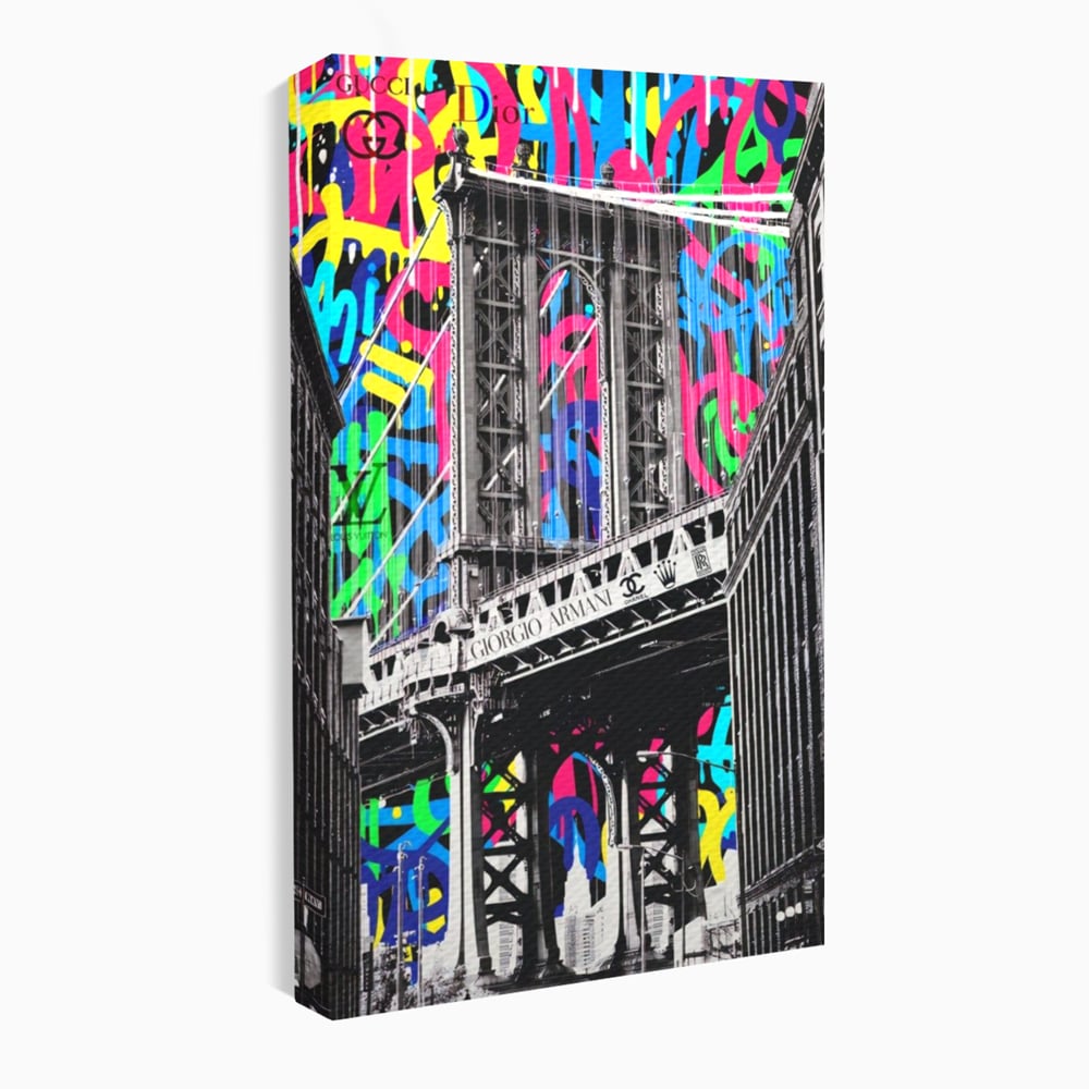 Tablou Canvas Premium LuxCanva® A1138, Brands Bridge , Pod, Turn, MultiBrands, Color, Culori Vibrante
