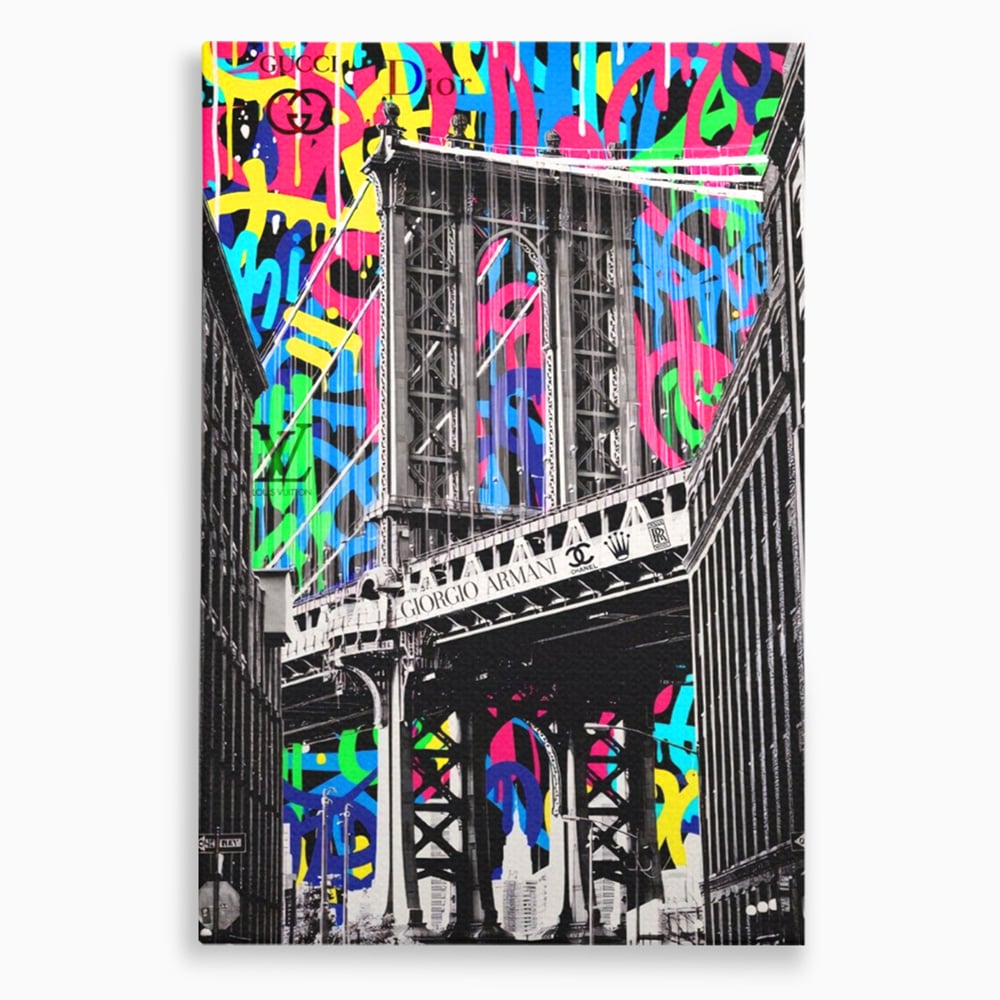 Tablou Canvas Premium LuxCanva® A1138, Brands Bridge , Pod, Turn, MultiBrands, Color, Culori Vibrante