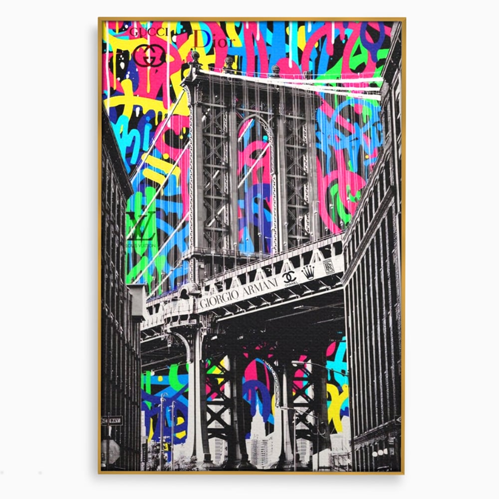 Tablou Canvas Premium LuxCanva® A1138, Brands Bridge , Pod, Turn, MultiBrands, Color, Culori Vibrante