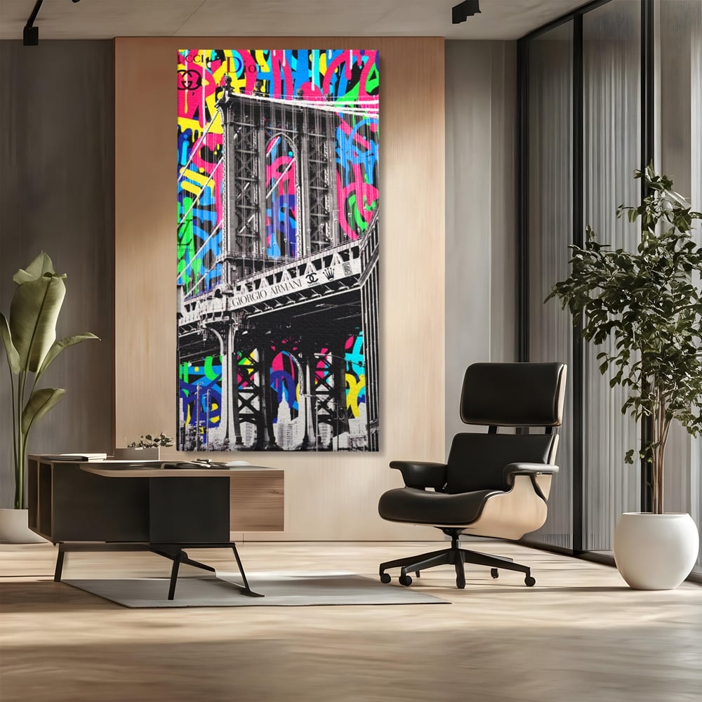 Tablou Canvas Premium LuxCanva® A1138, Brands Bridge , Pod, Turn, MultiBrands, Color, Culori Vibrante