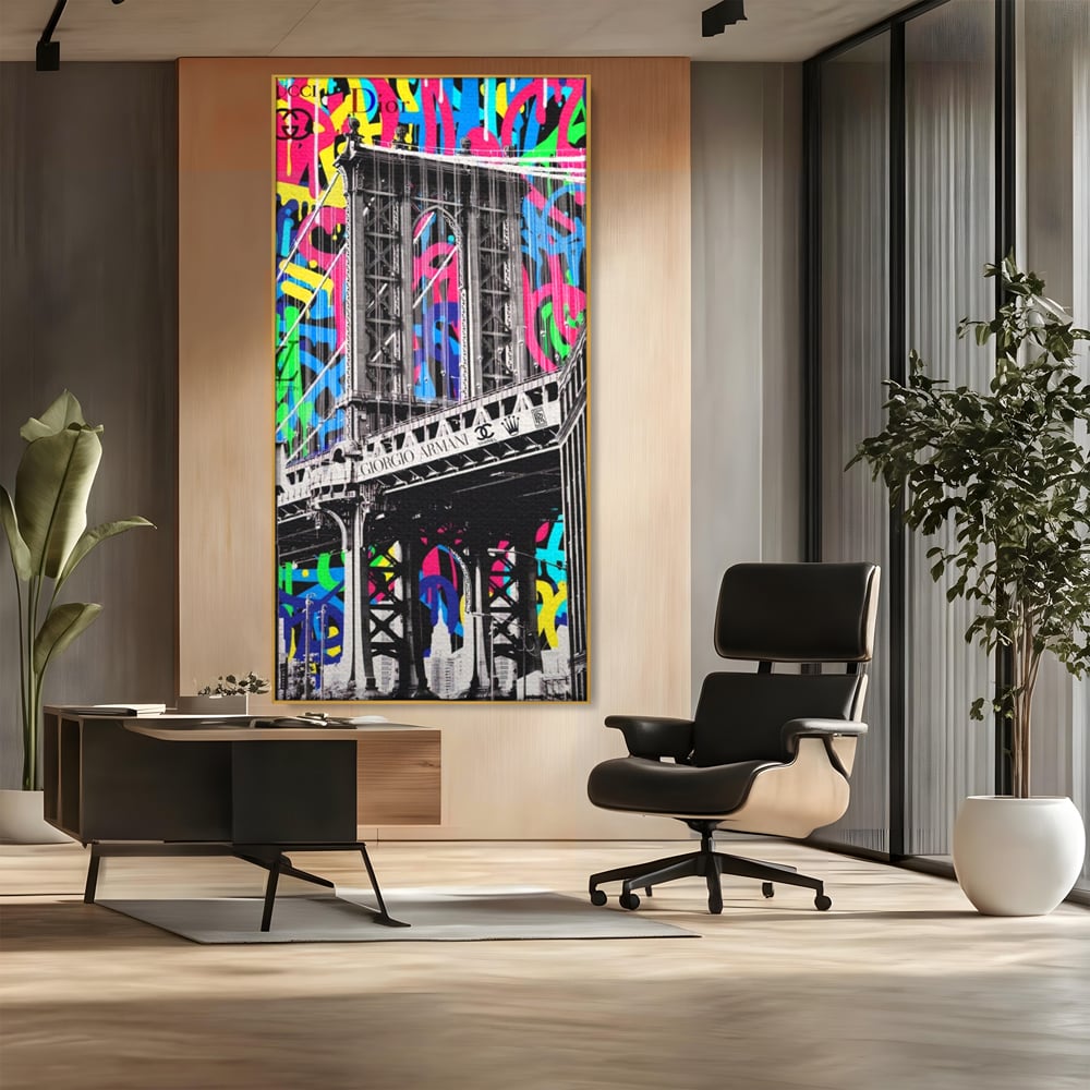 Tablou Canvas Premium LuxCanva® A1138, Brands Bridge , Pod, Turn, MultiBrands, Color, Culori Vibrante