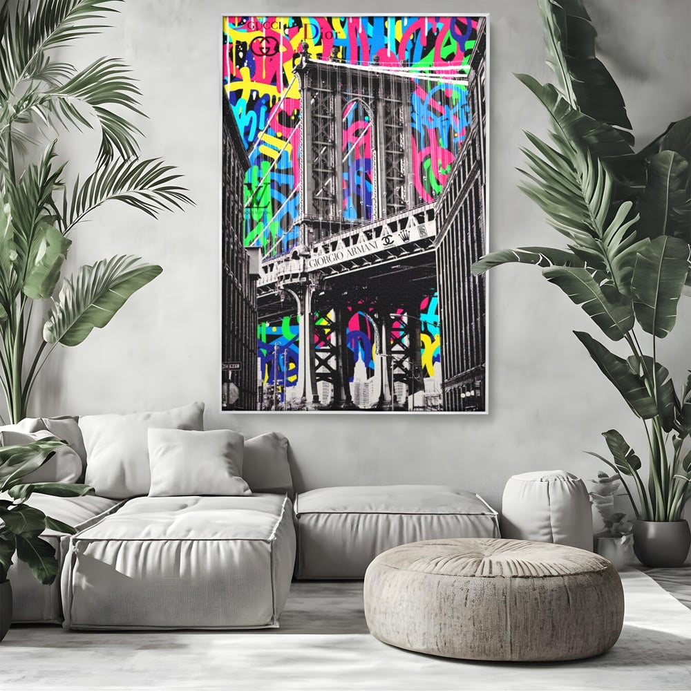 Tablou Canvas Premium LuxCanva® A1138, Brands Bridge , Pod, Turn, MultiBrands, Color, Culori Vibrante