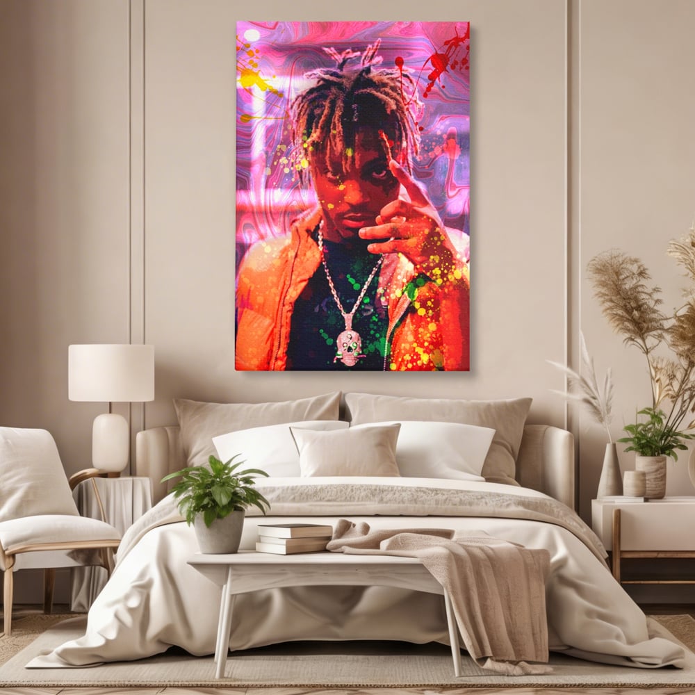 Tablou Canvas Premium LuxCanva® A1139, Juice WRLD , Jarad Anthony Higgins, Rapper, Cantaret, Culori Vibrante