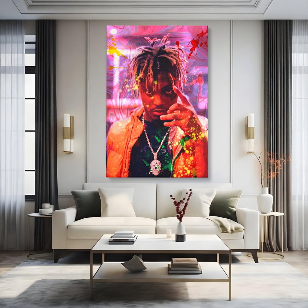 Tablou Canvas Premium LuxCanva® A1139, Juice WRLD , Jarad Anthony Higgins, Rapper, Cantaret, Culori Vibrante