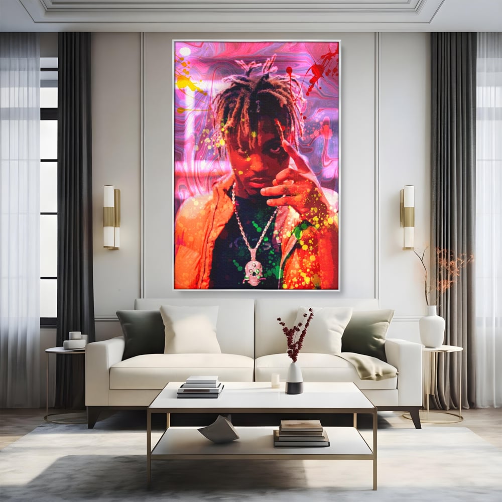 Tablou Canvas Premium LuxCanva® A1139, Juice WRLD , Jarad Anthony Higgins, Rapper, Cantaret, Culori Vibrante