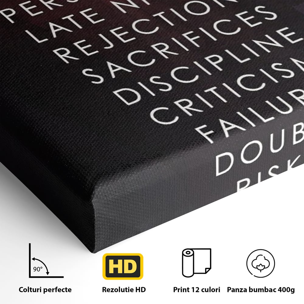 Tablou Canvas Premium LuxCanva® A1140, Insula Succesului , Disciplina, Sacrificii, Munca, Culori Vibrante