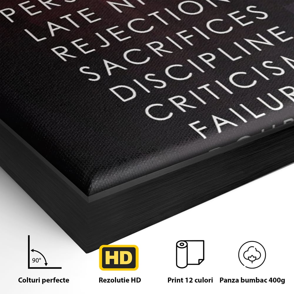 Tablou Canvas Premium LuxCanva® A1140, Insula Succesului , Disciplina, Sacrificii, Munca, Culori Vibrante