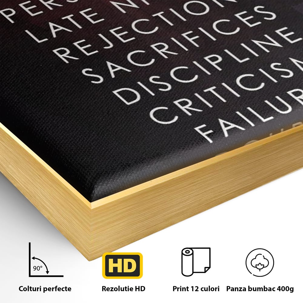 Tablou Canvas Premium LuxCanva® A1140, Insula Succesului , Disciplina, Sacrificii, Munca, Culori Vibrante