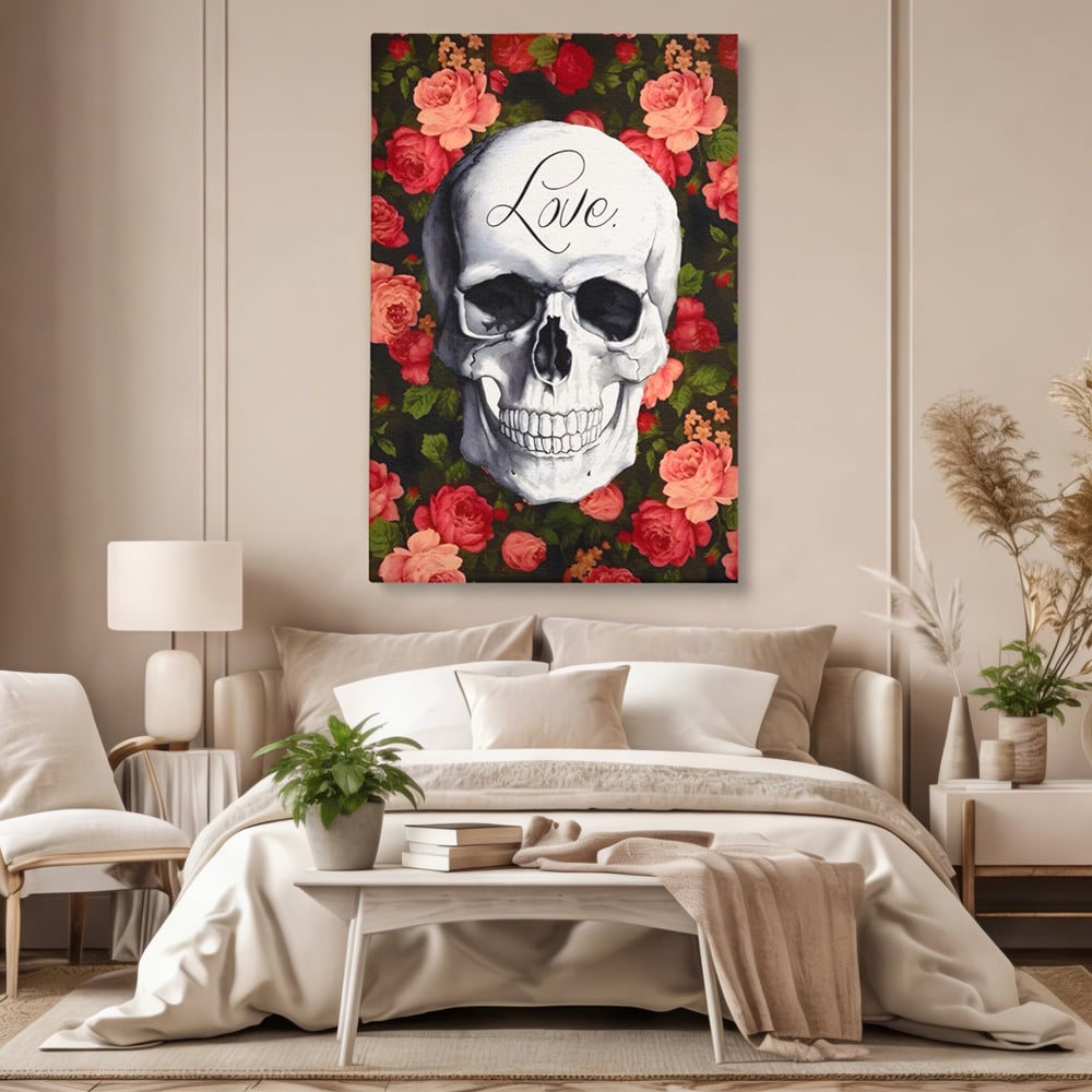 Tablou Canvas Premium LuxCanva® A1142, Love Rose , Iubire, Trandafiri, Roz, Culori Vibrante