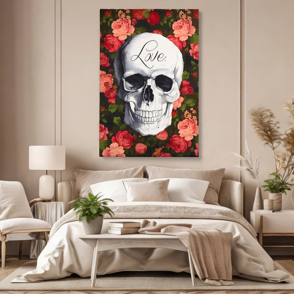 Tablou Canvas Premium LuxCanva® A1142, Love Rose , Iubire, Trandafiri, Roz, Culori Vibrante
