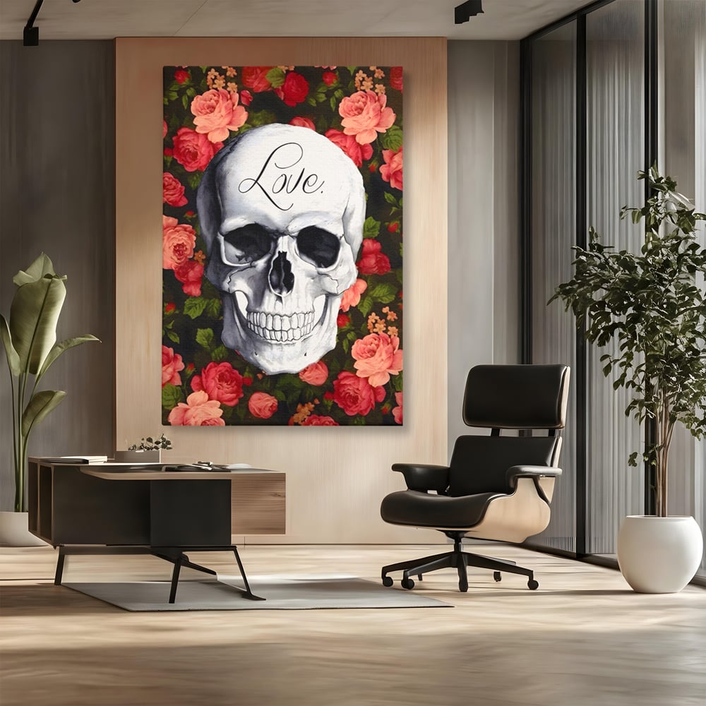 Tablou Canvas Premium LuxCanva® A1142, Love Rose , Iubire, Trandafiri, Roz, Culori Vibrante