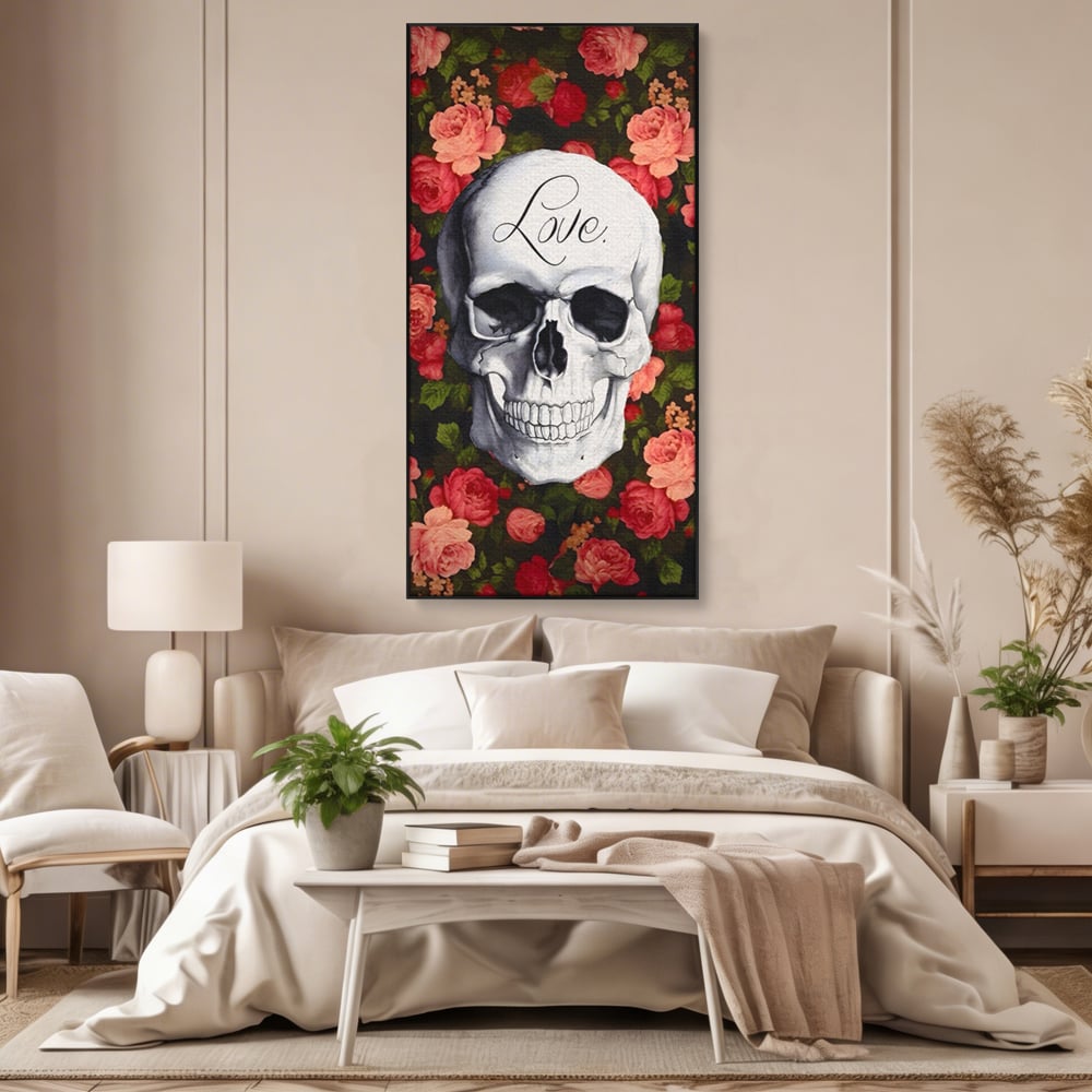 Tablou Canvas Premium LuxCanva® A1142, Love Rose , Iubire, Trandafiri, Roz, Culori Vibrante