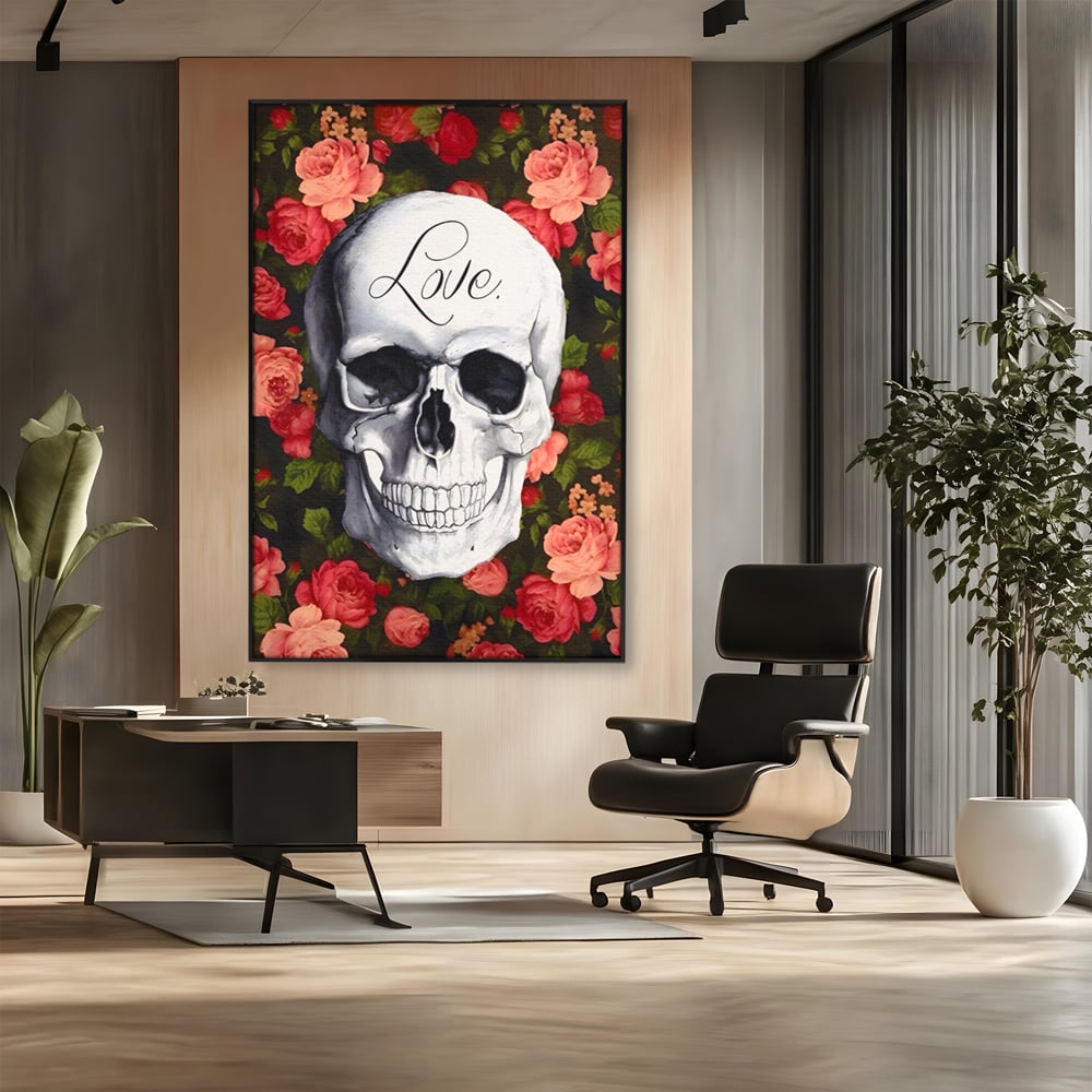 Tablou Canvas Premium LuxCanva® A1142, Love Rose , Iubire, Trandafiri, Roz, Culori Vibrante