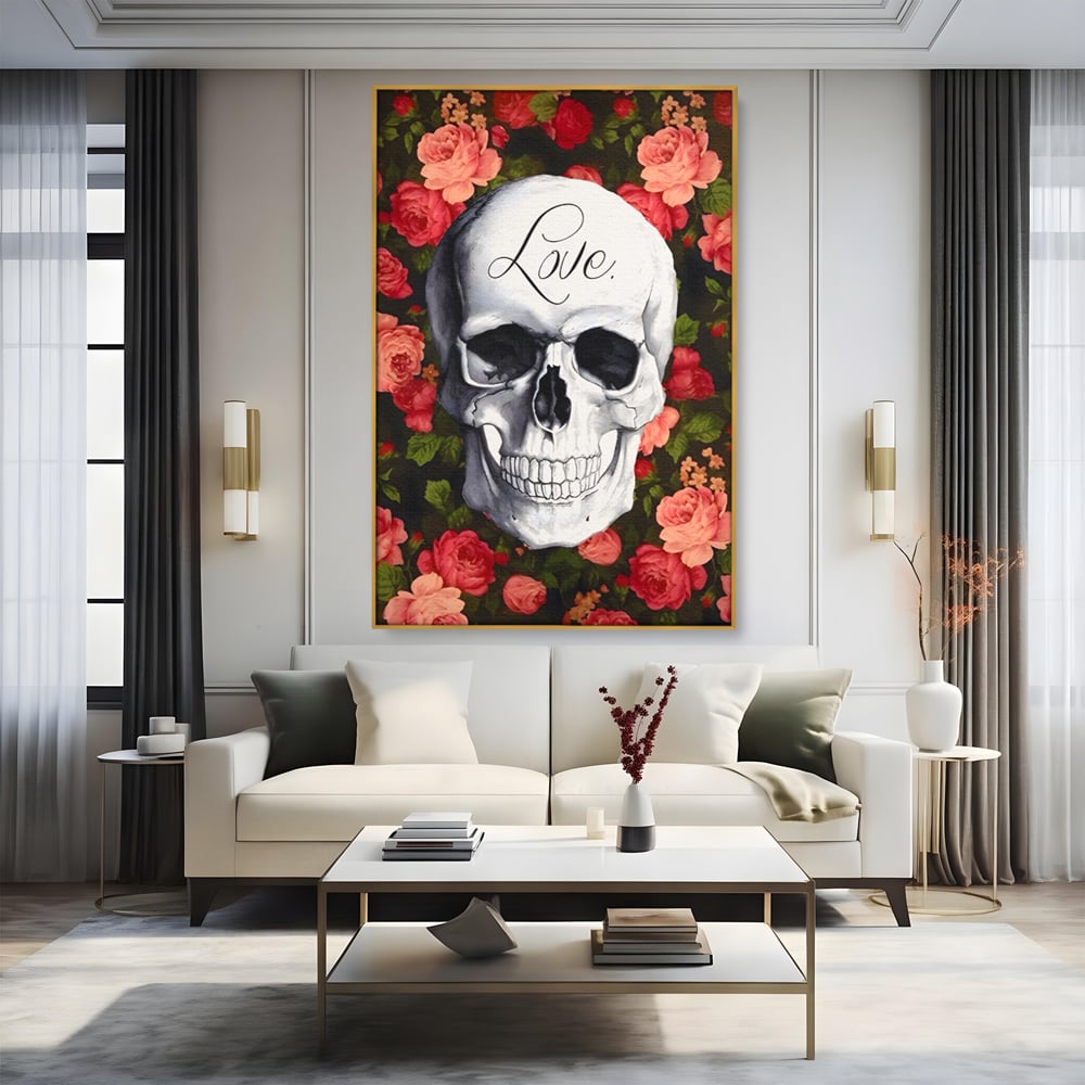Tablou Canvas Premium LuxCanva® A1142, Love Rose , Iubire, Trandafiri, Roz, Culori Vibrante