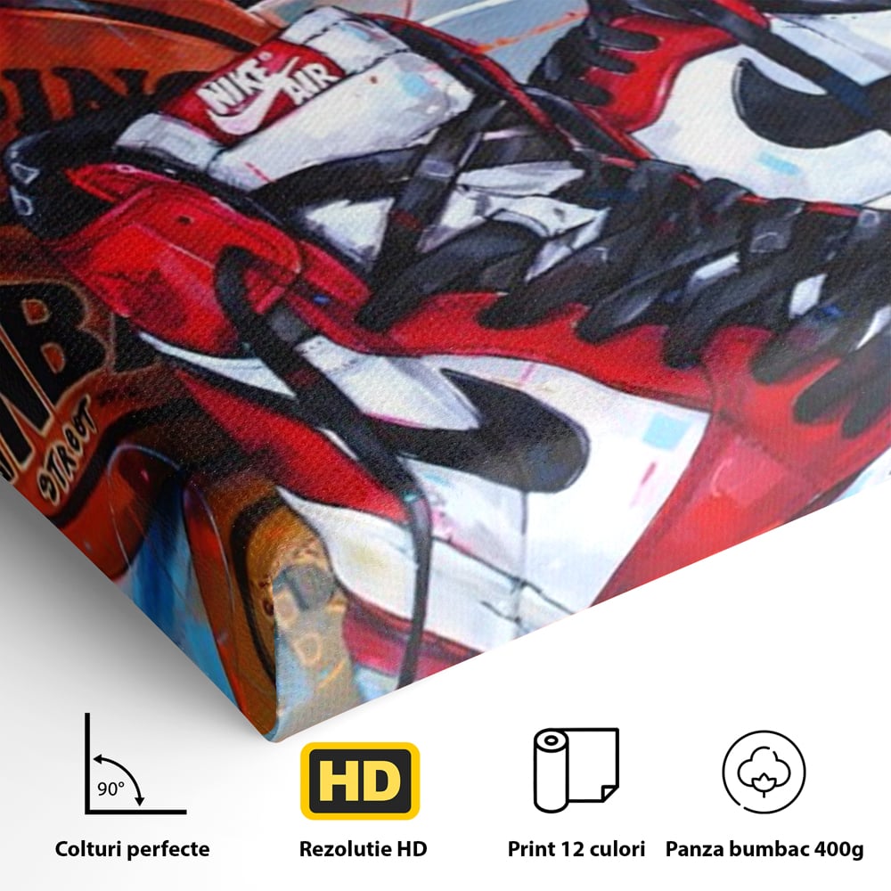 Canvas Premium Canvas Board, LuxCanva® A1143, Nike Air, Ball, Basketball, Jordan, lebendige Farben
