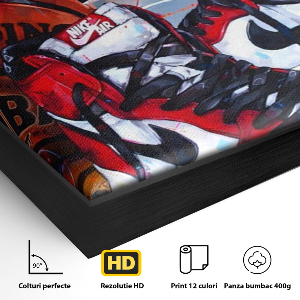 Canvas Premium Canvas Board, LuxCanva® A1143, Nike Air, Ball, Basketball, Jordan, lebendige Farben