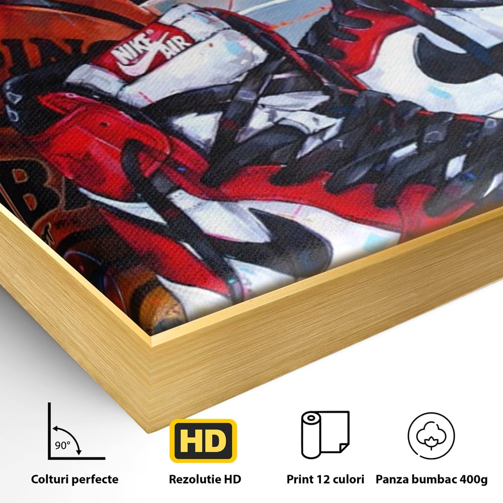 Canvas Premium Canvas Board, LuxCanva® A1143, Nike Air, Ball, Basketball, Jordan, lebendige Farben