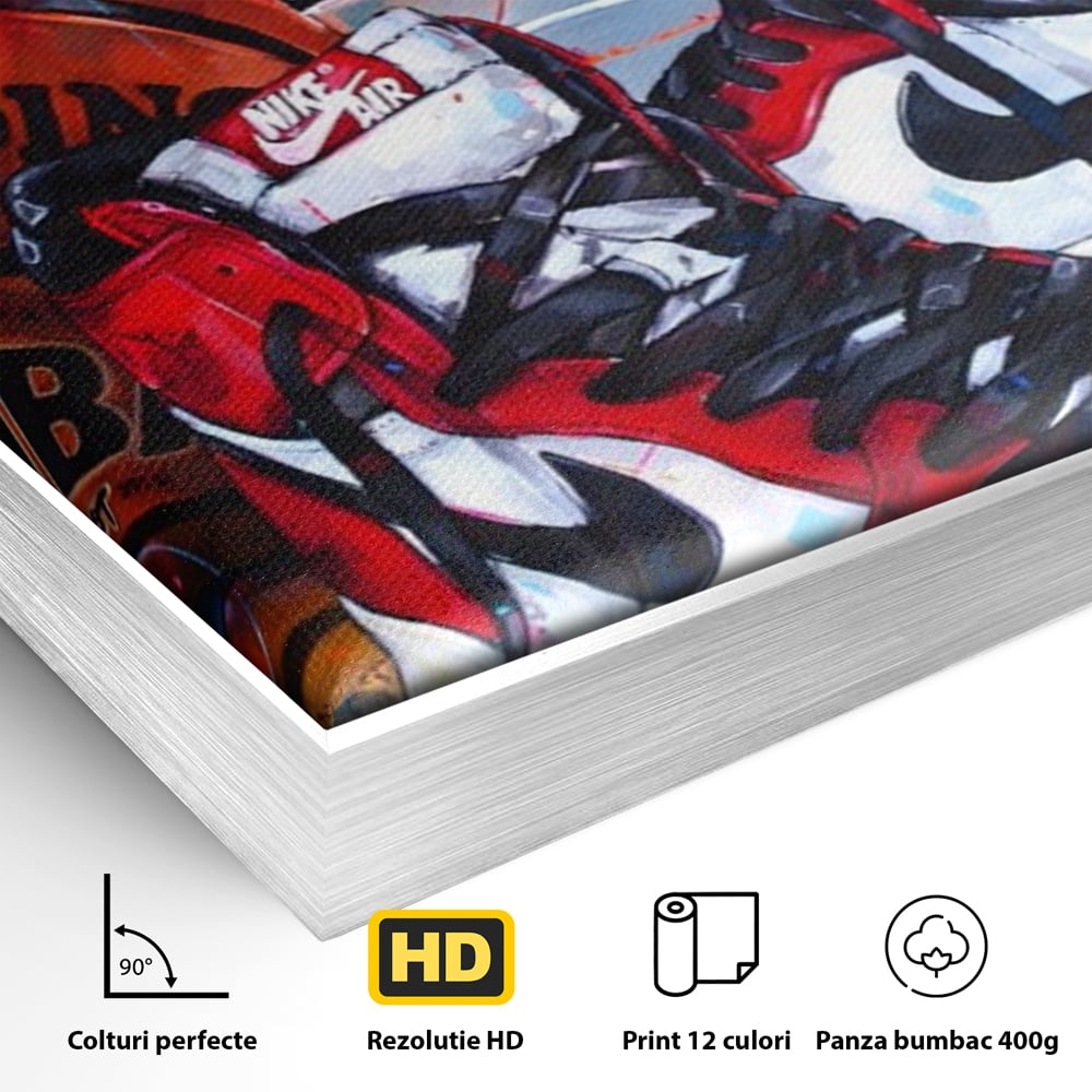 Canvas Premium Canvas Board, LuxCanva® A1143, Nike Air, Ball, Basketball, Jordan, lebendige Farben
