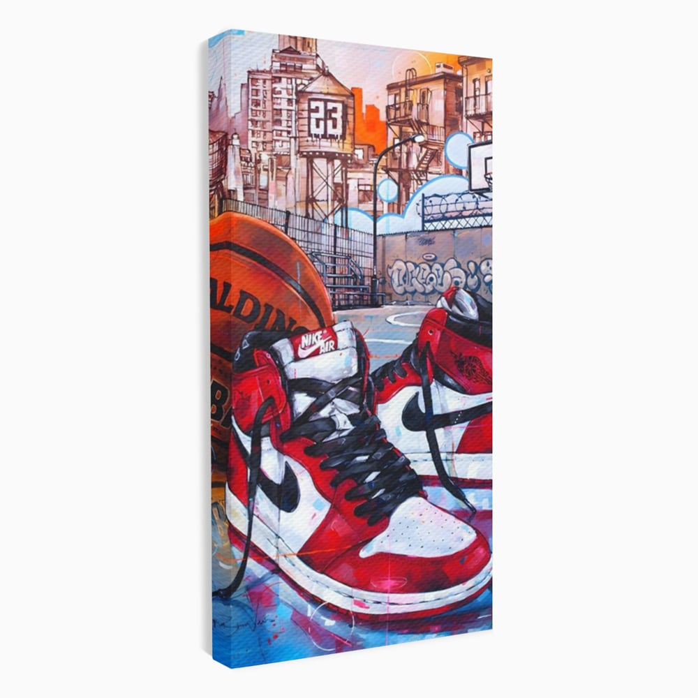 Canvas Premium Canvas Board, LuxCanva® A1143, Nike Air, Ball, Basketball, Jordan, lebendige Farben