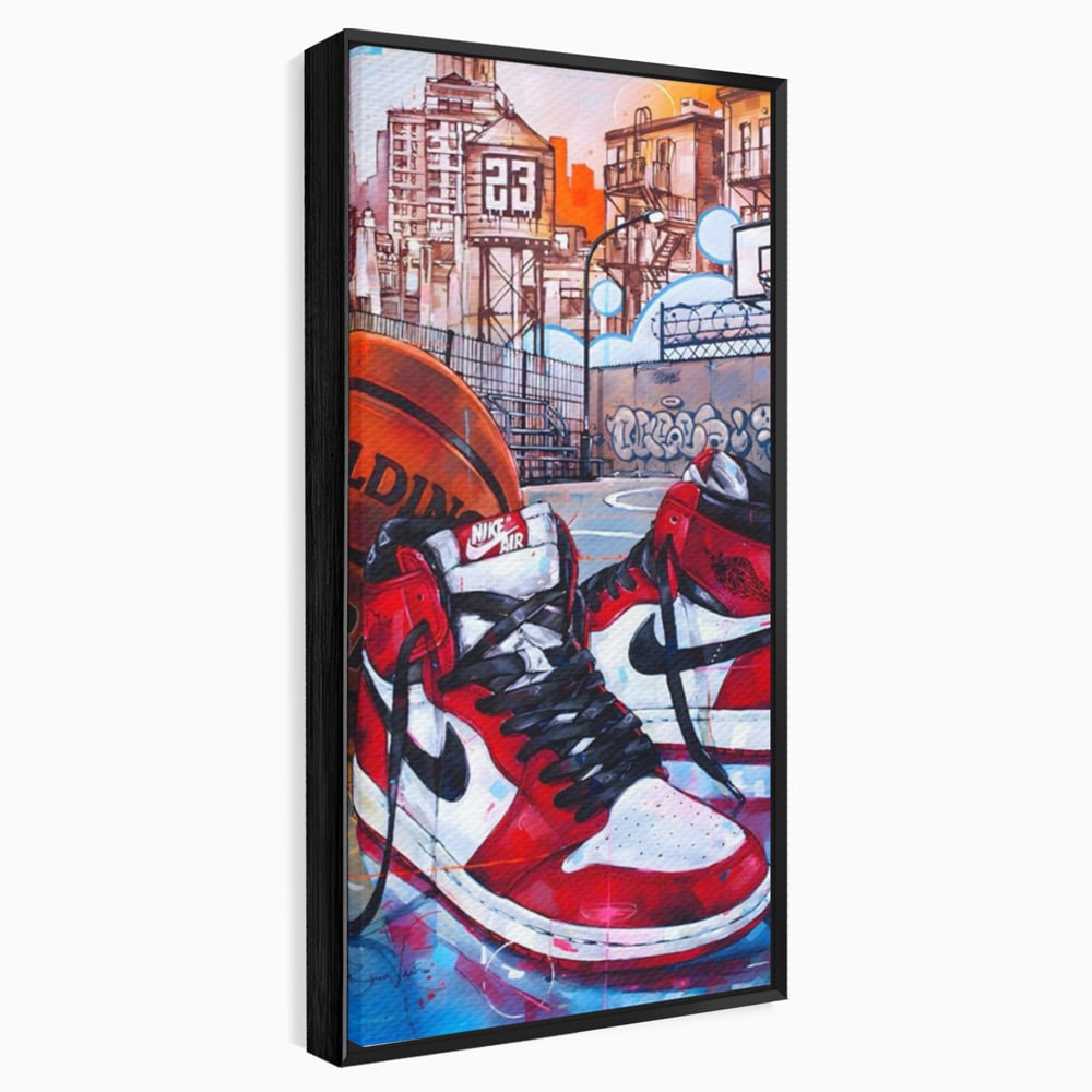 Canvas Premium Canvas Board, LuxCanva® A1143, Nike Air, Ball, Basketball, Jordan, lebendige Farben