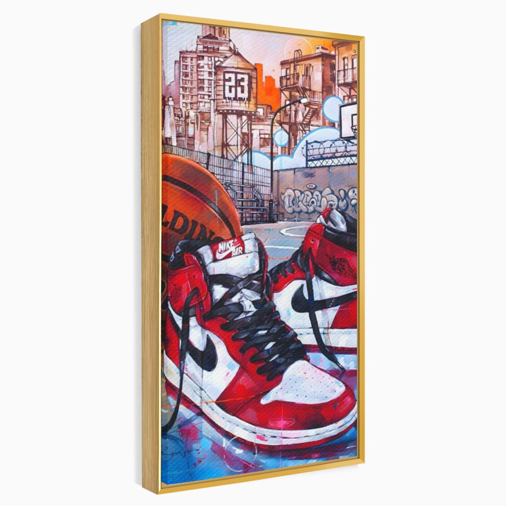 Canvas Premium Canvas Board, LuxCanva® A1143, Nike Air, Ball, Basketball, Jordan, lebendige Farben