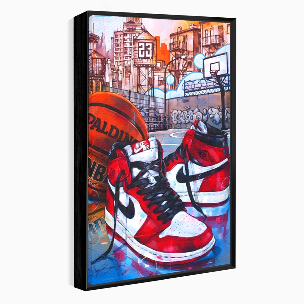 Canvas Premium Canvas Board, LuxCanva® A1143, Nike Air, Ball, Basketball, Jordan, lebendige Farben