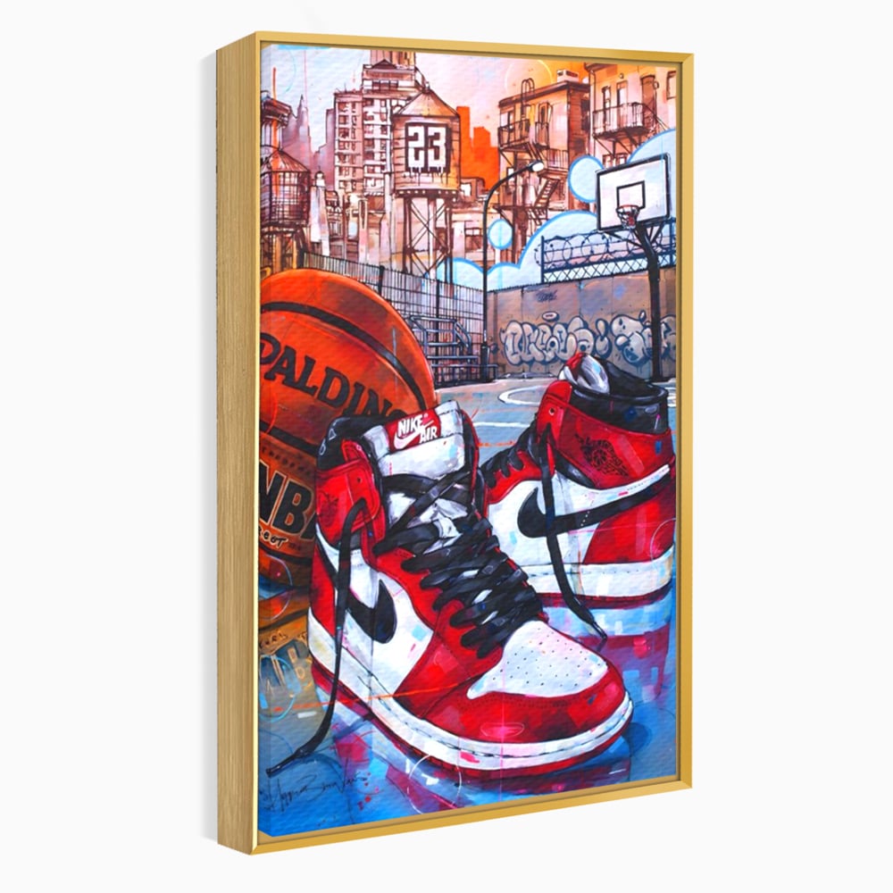 Canvas Premium Canvas Board, LuxCanva® A1143, Nike Air, Ball, Basketball, Jordan, lebendige Farben